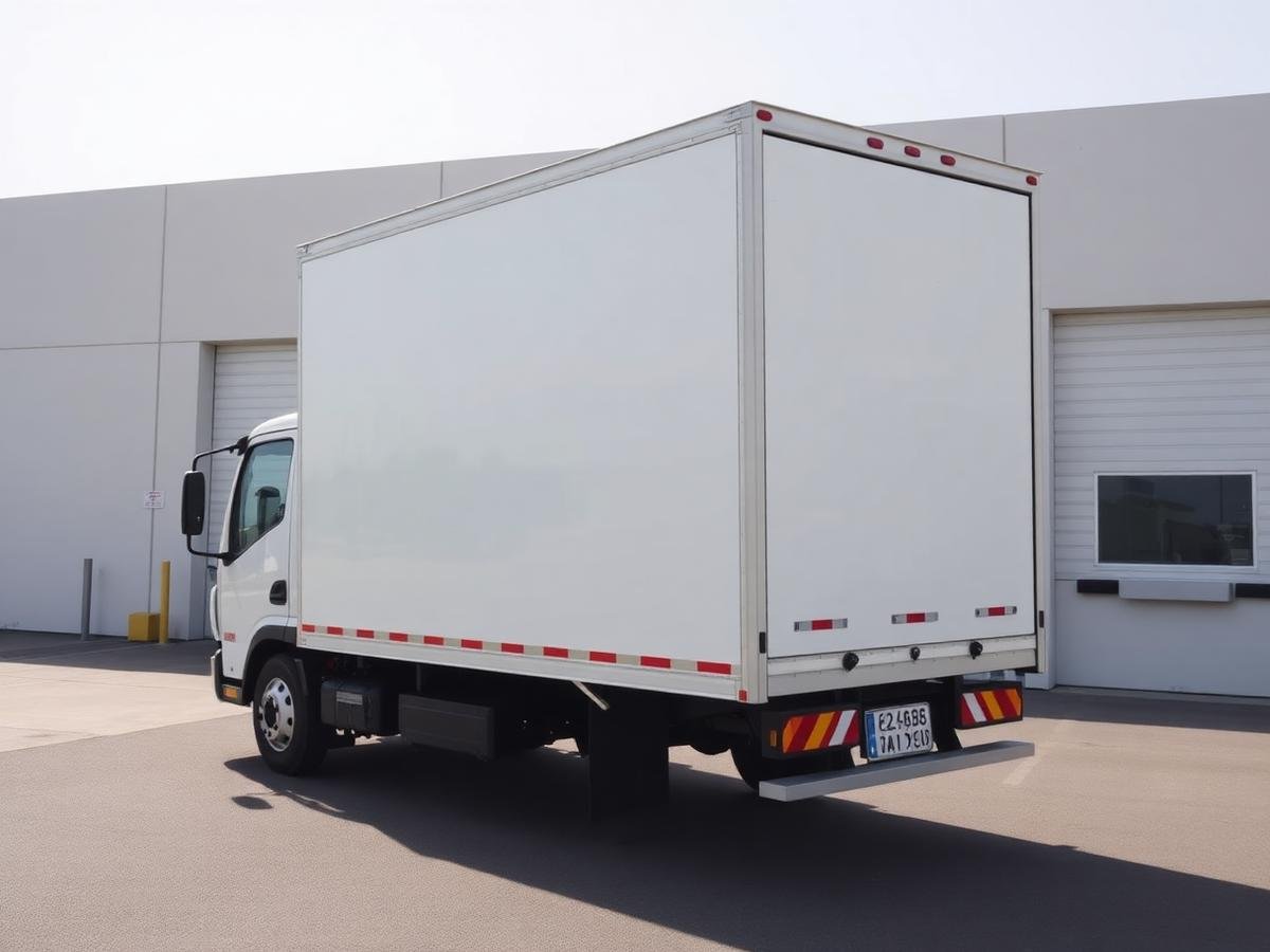 Moving truck at an office loading bay