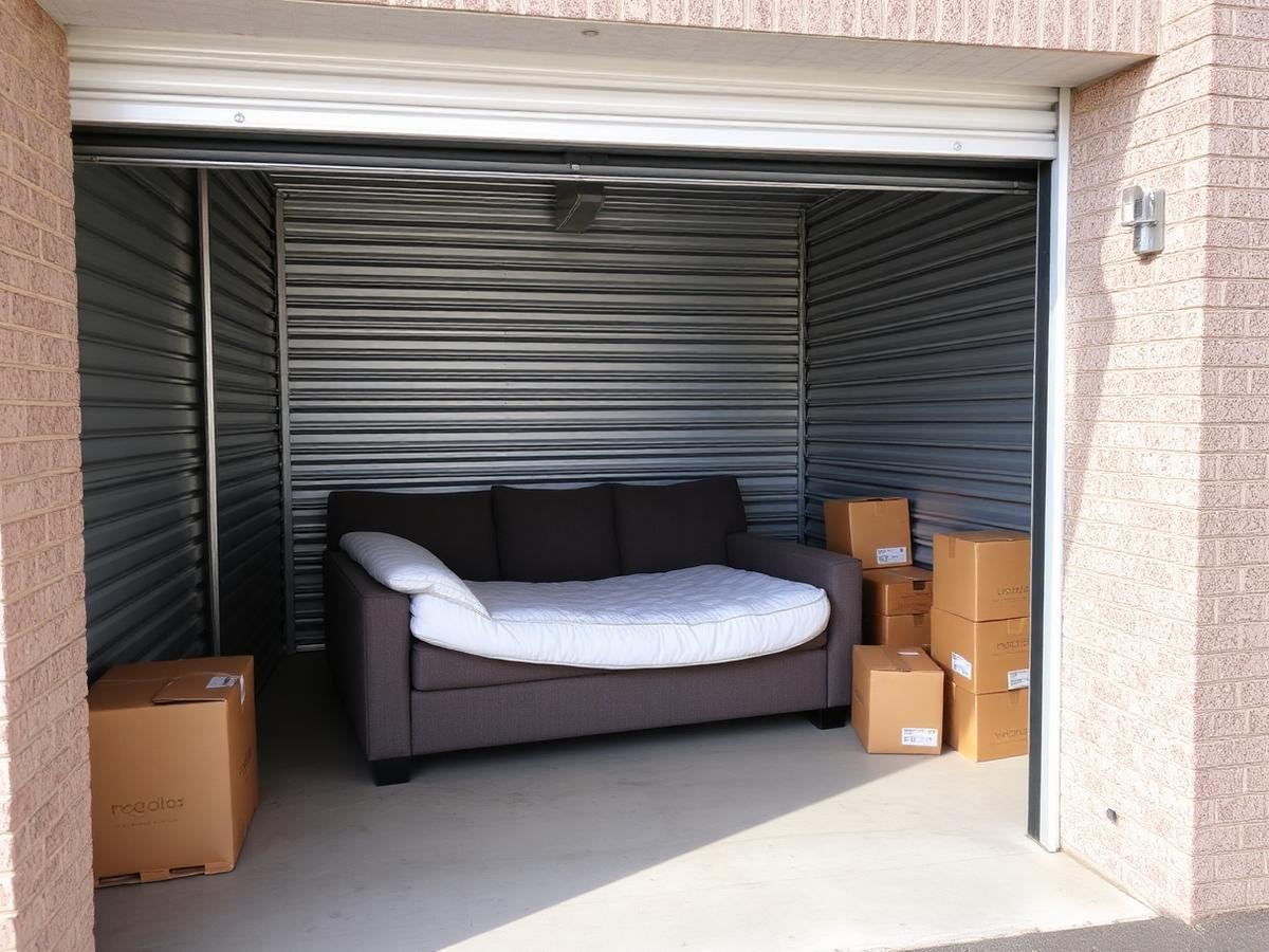 Inside a private storage unit