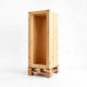 Tall Wooden Shipping Crate